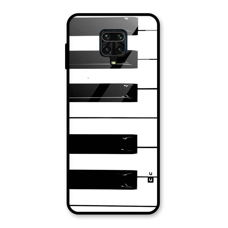 Paino Keys Printed Classy Glass Back Case for Redmi Note 9 Pro Max
