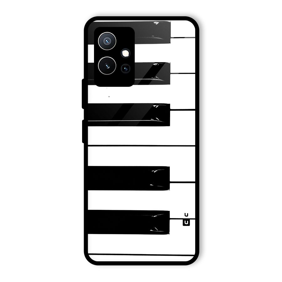 Paino Keys Printed Classy Glass Back Case for Vivo T1 5G