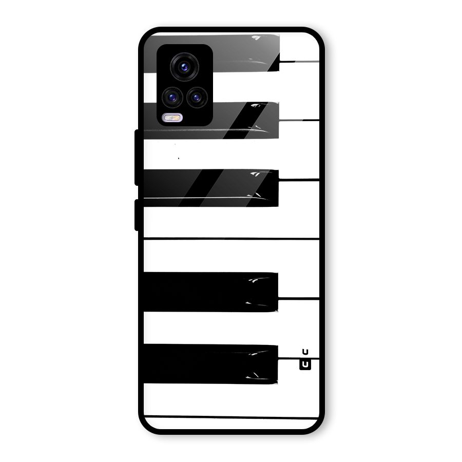 Paino Keys Printed Classy Glass Back Case for Vivo V20