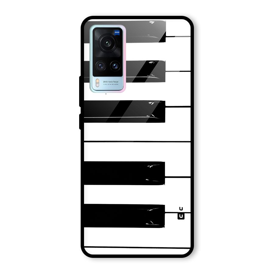Paino Keys Printed Classy Glass Back Case for Vivo X60