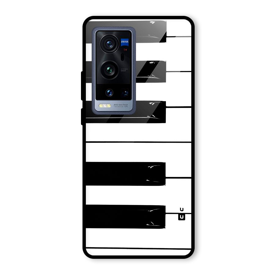 Paino Keys Printed Classy Glass Back Case for Vivo X60 Pro Plus