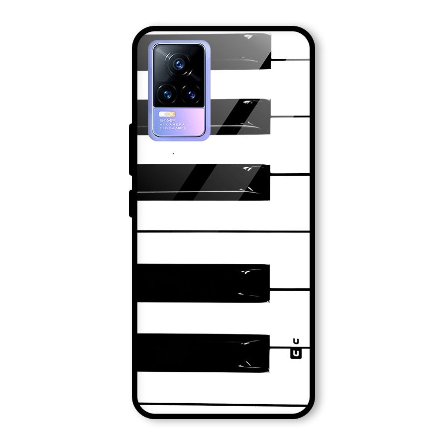 Paino Keys Printed Classy Glass Back Case for Vivo Y73
