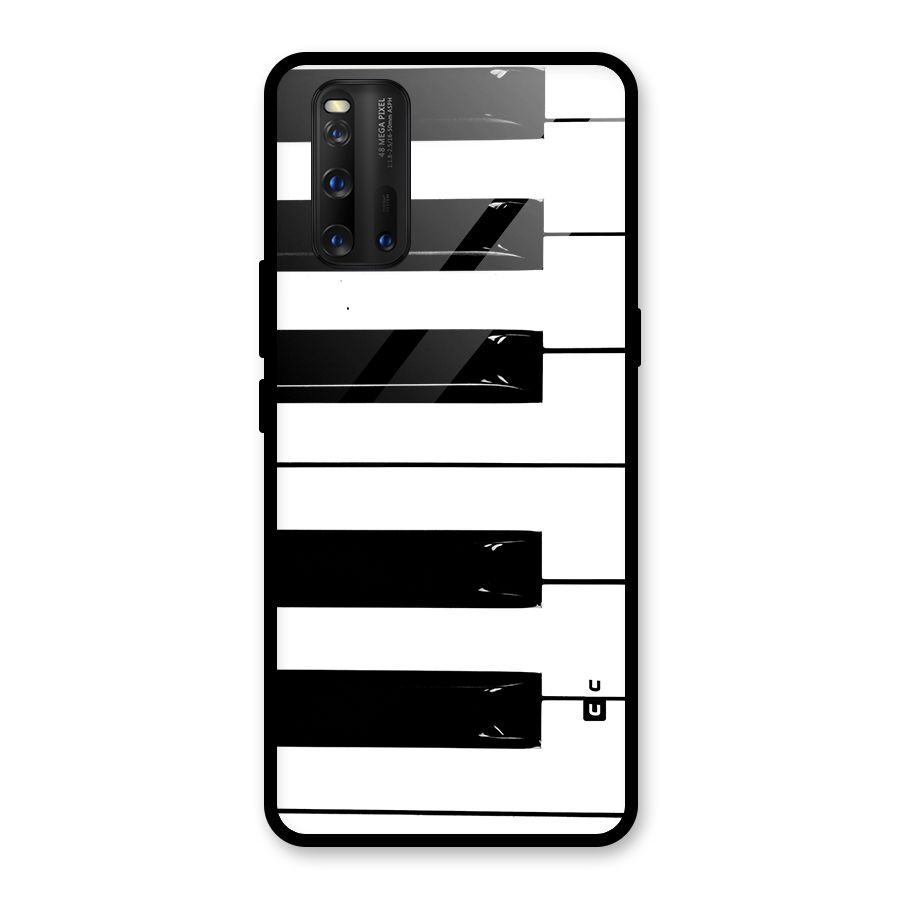 Paino Keys Printed Classy Glass Back Case for Vivo iQOO 3