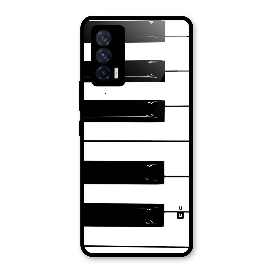 Paino Keys Printed Classy Glass Back Case for Vivo iQOO 7 5G