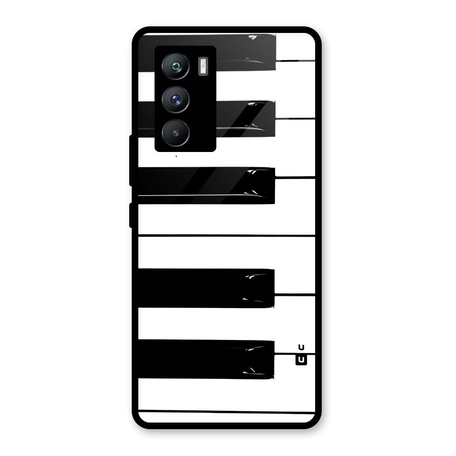Paino Keys Printed Classy Glass Back Case for Vivo iQOO 9 SE
