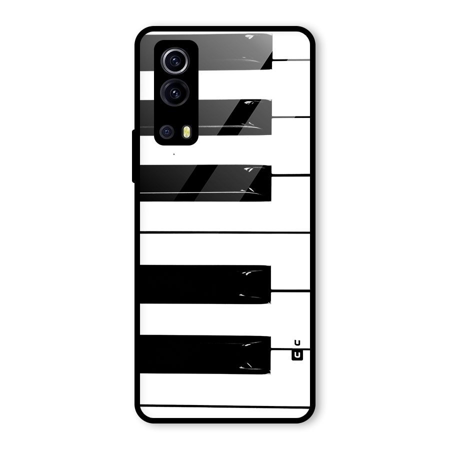 Paino Keys Printed Classy Glass Back Case for Vivo iQOO Z3