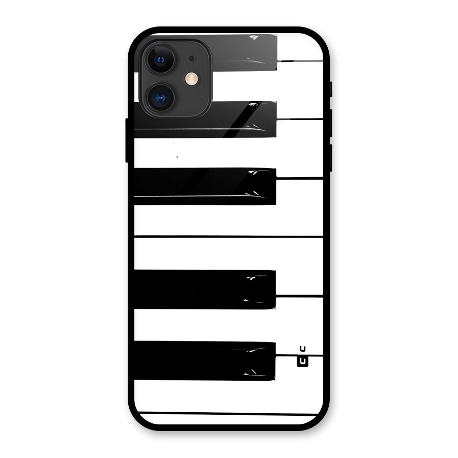 Paino Keys Printed Classy Glass Back Case for iPhone 11