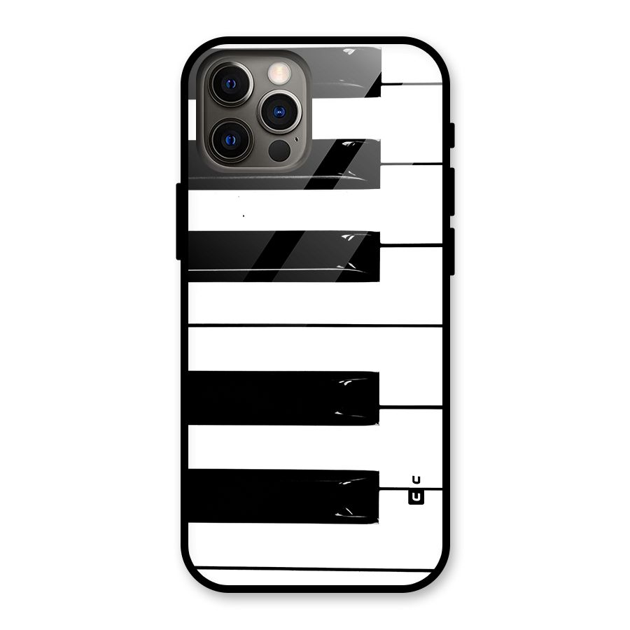 Paino Keys Printed Classy Glass Back Case for iPhone 12 Pro