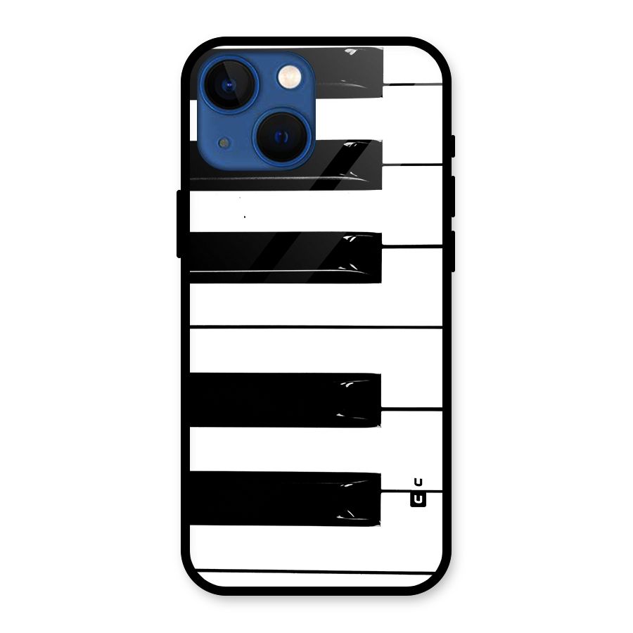 Paino Keys Printed Classy Glass Back Case for iPhone 13 Mini