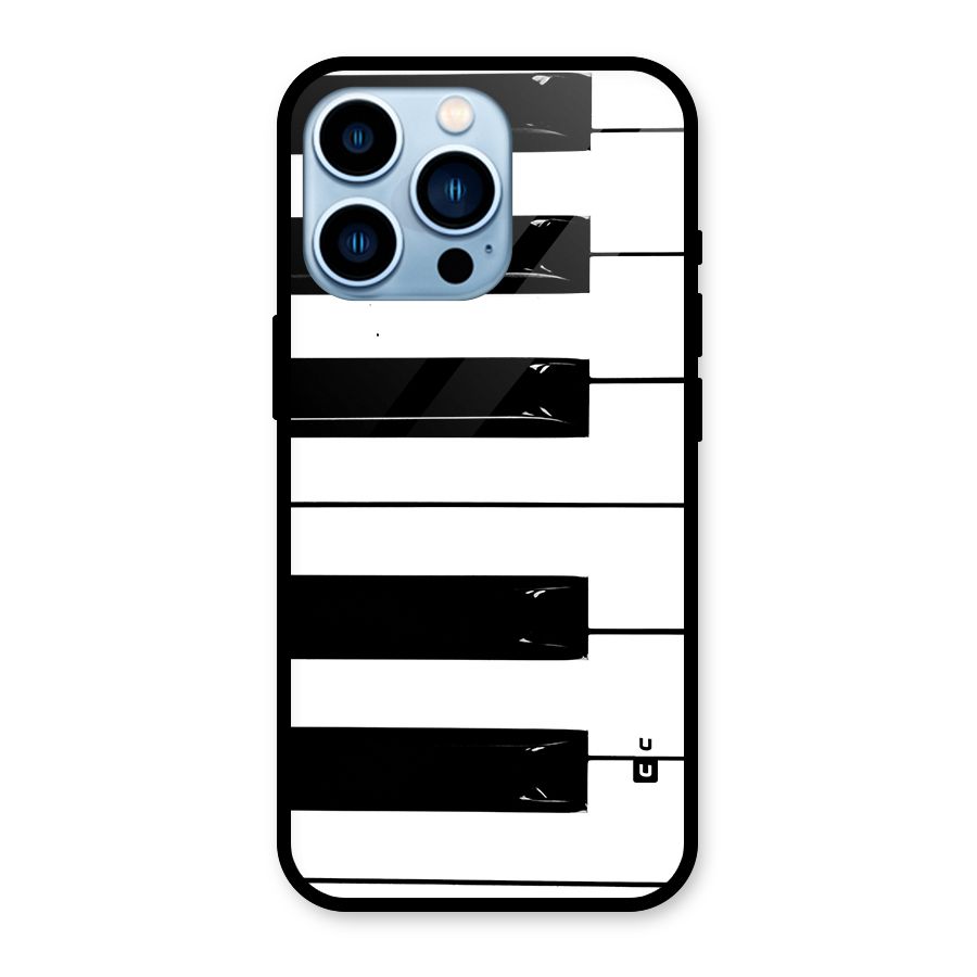 Paino Keys Printed Classy Glass Back Case for iPhone 13 Pro