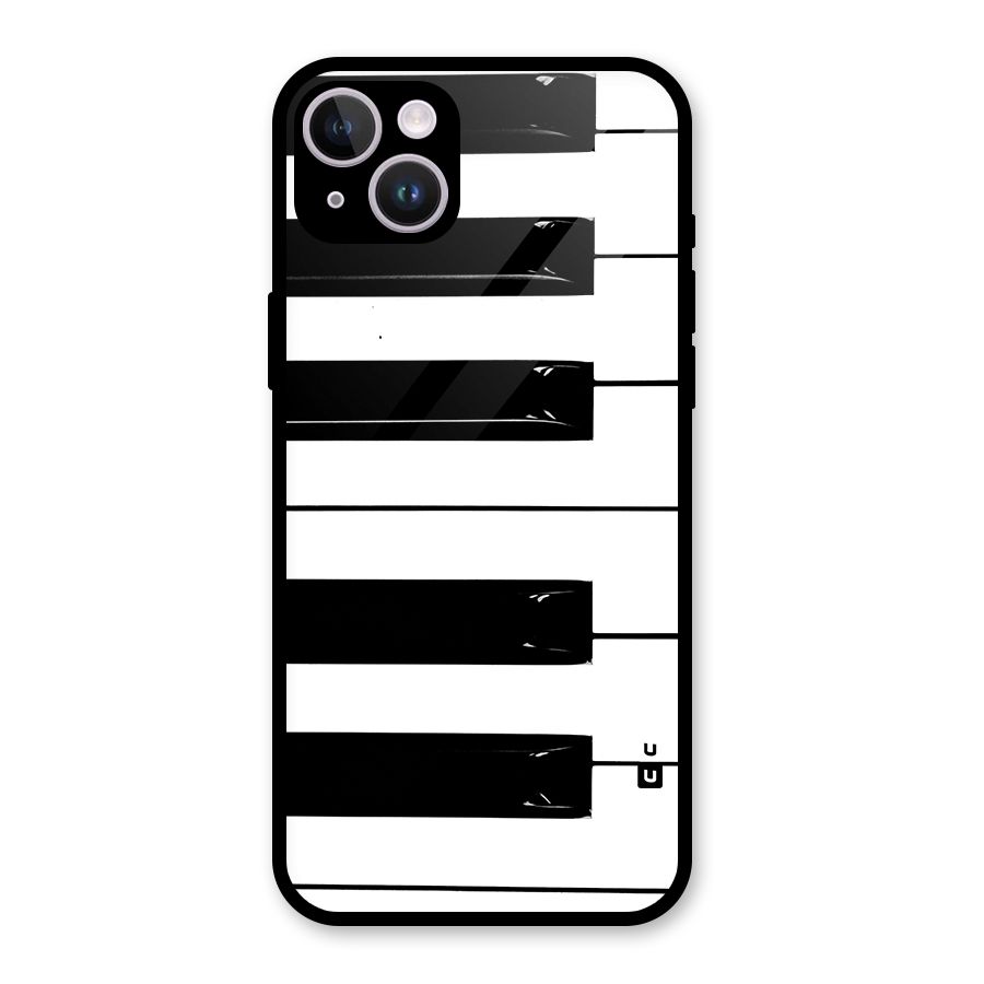 Paino Keys Printed Classy Glass Back Case for iPhone 14 Plus