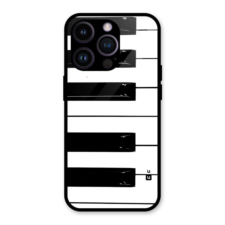 Paino Keys Printed Classy Glass Back Case for iPhone 14 Pro