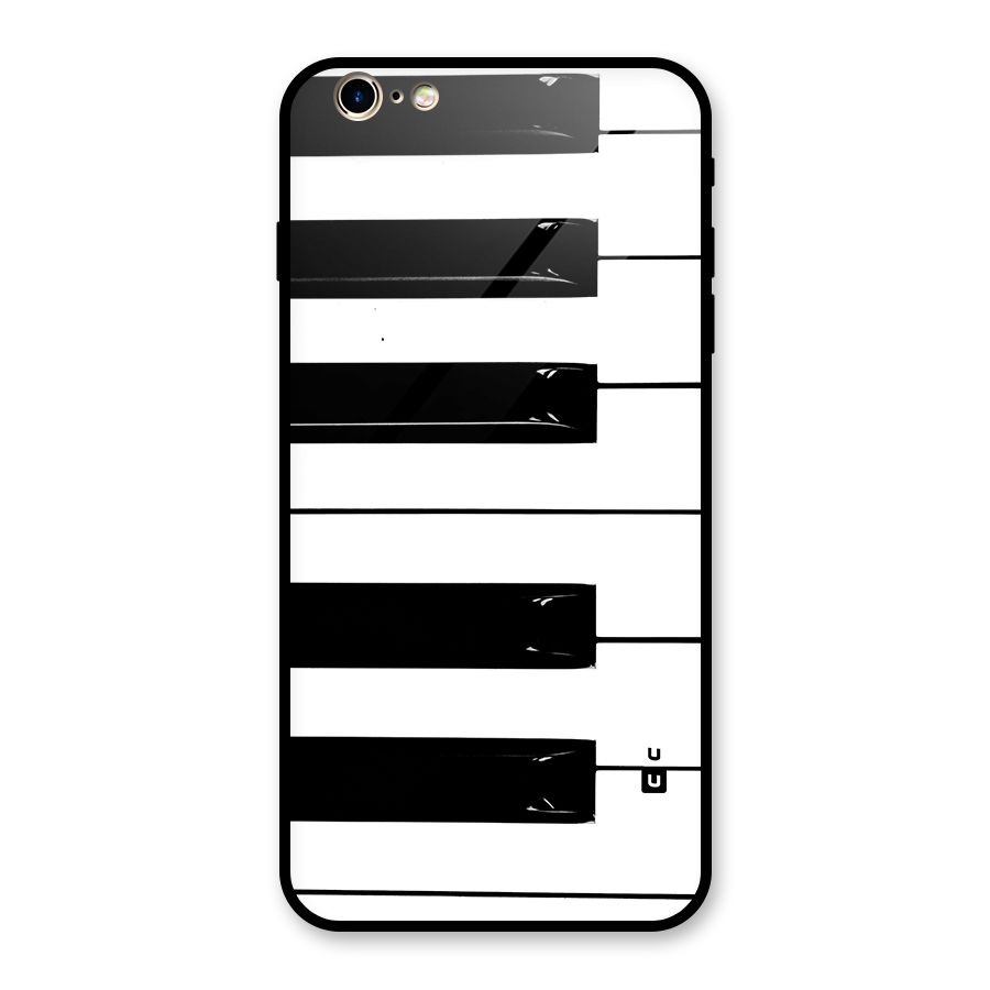 Paino Keys Printed Classy Glass Back Case for iPhone 6 Plus 6S Plus