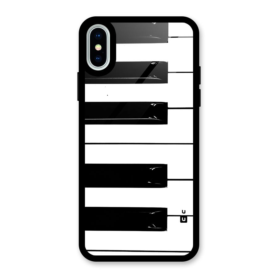 Paino Keys Printed Classy Glass Back Case for iPhone XS