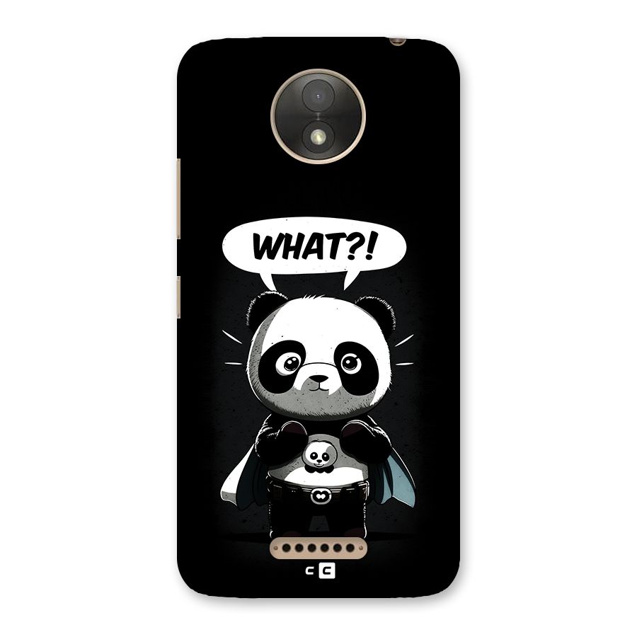 Panda What Confused Back Case for Moto C Plus