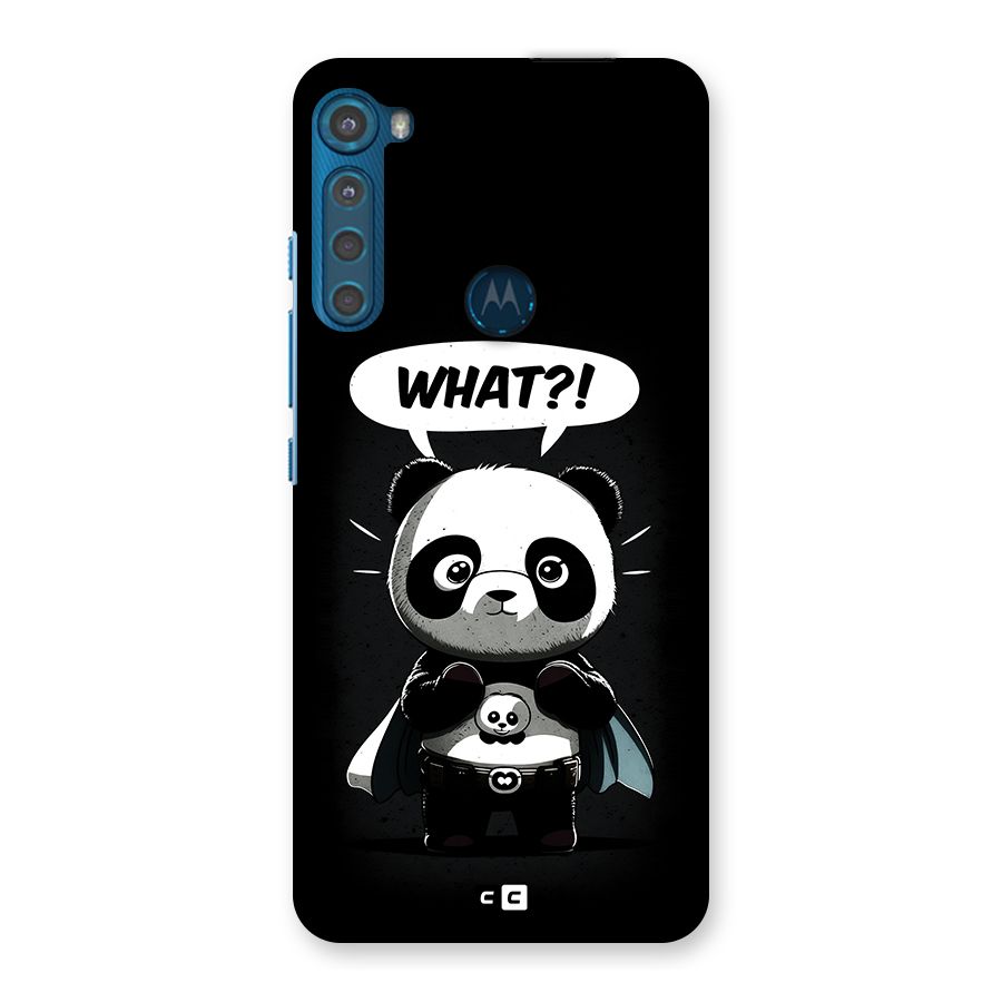 Panda What Confused Back Case for Motorola One Fusion Plus