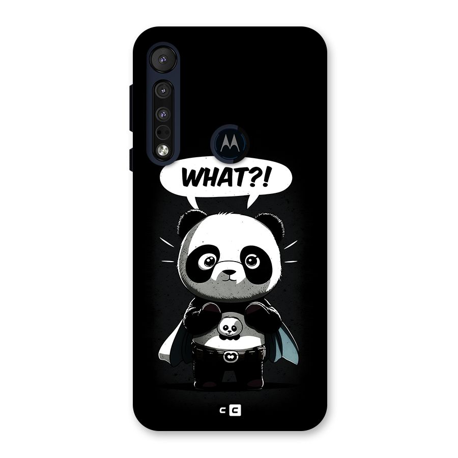 Panda What Confused Back Case for Motorola One Macro