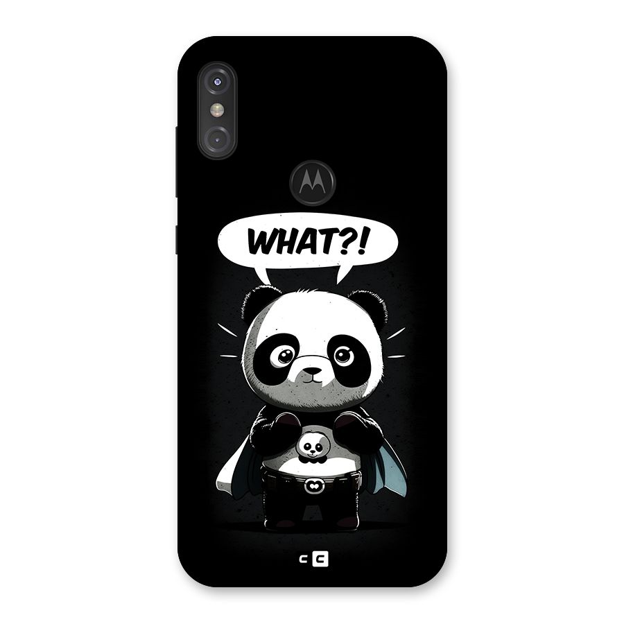 Panda What Confused Back Case for Motorola One Power
