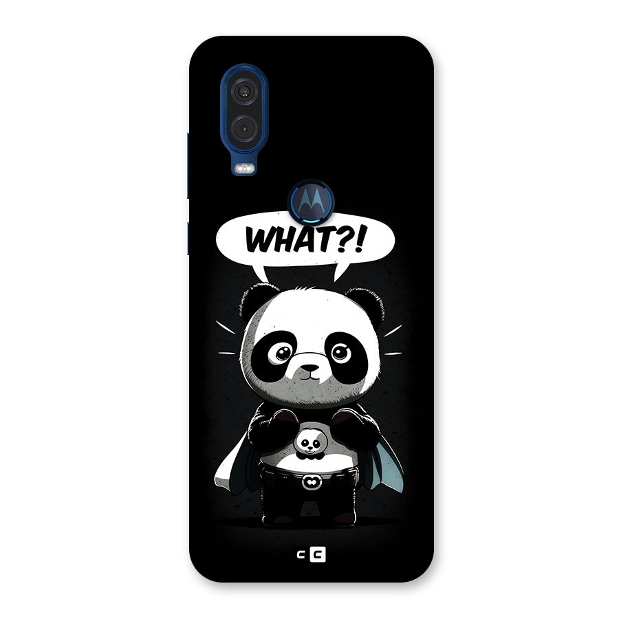 Panda What Confused Back Case for Motorola One Vision
