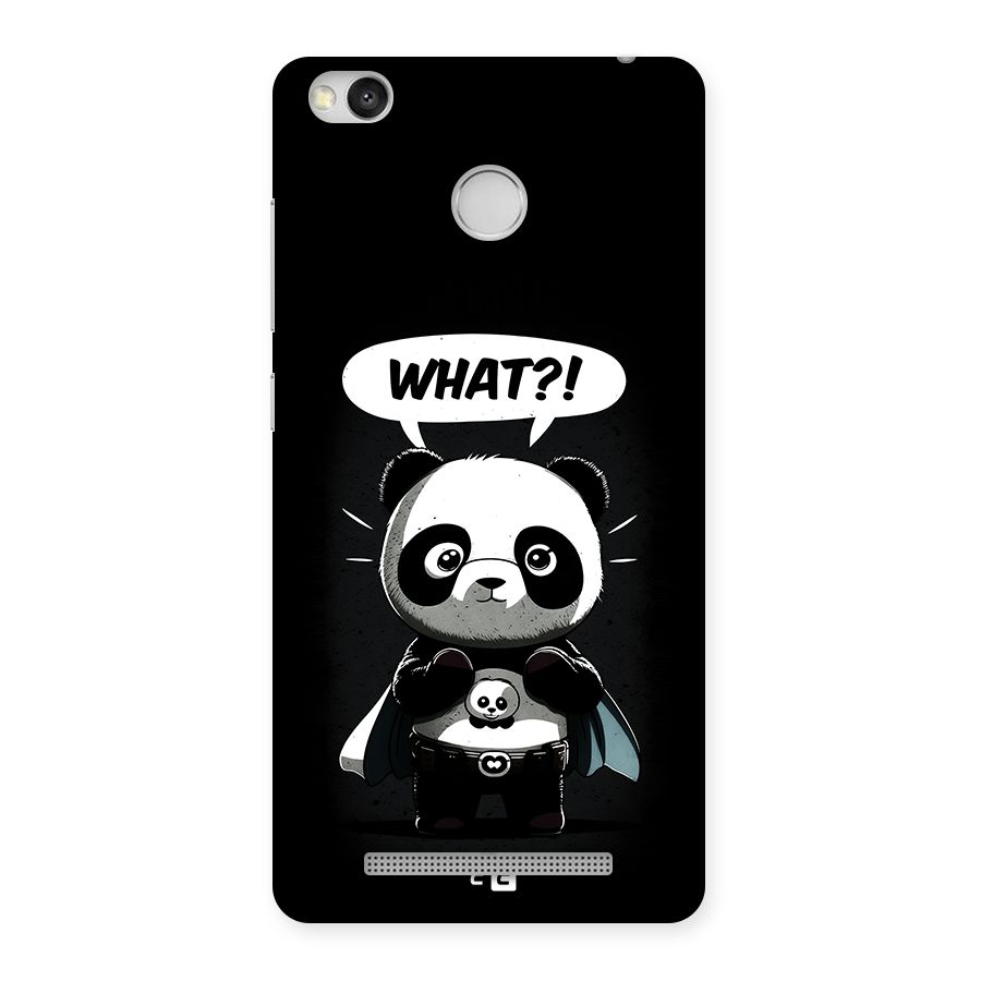 Panda What Confused Back Case for Redmi 3S Prime
