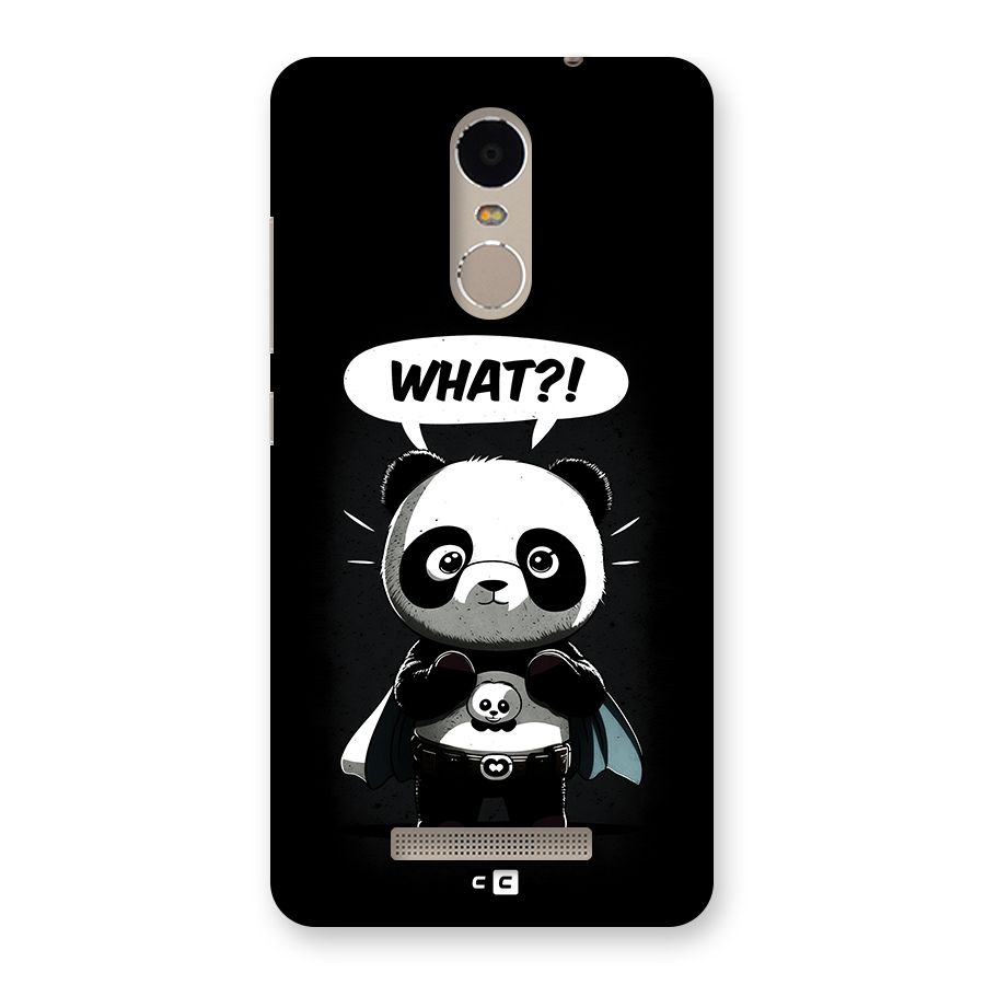 Panda What Confused Back Case for Redmi Note 3