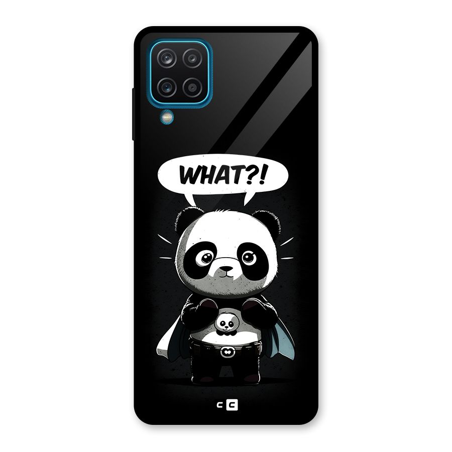 Panda What Confused Glass Back Case for Galaxy A12