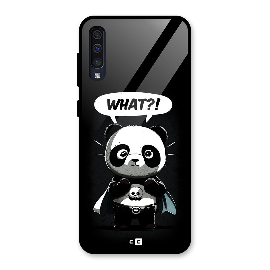 Panda What Confused Glass Back Case for Galaxy A50