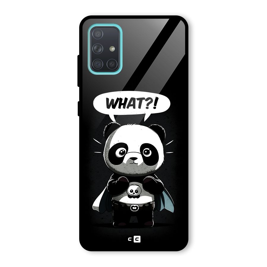 Panda What Confused Glass Back Case for Galaxy A71