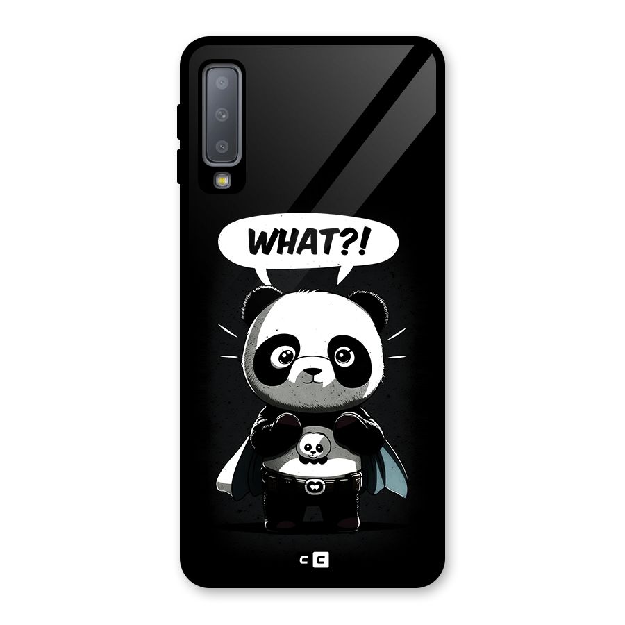 Panda What Confused Glass Back Case for Galaxy A7 (2018)