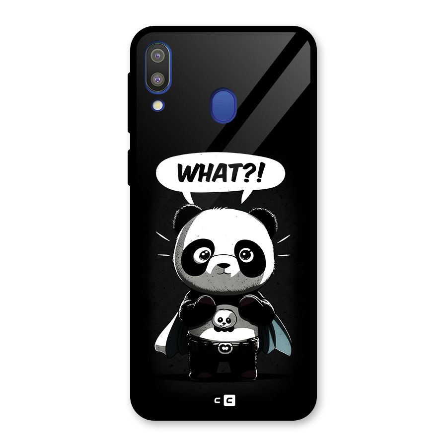 Panda What Confused Glass Back Case for Galaxy M20