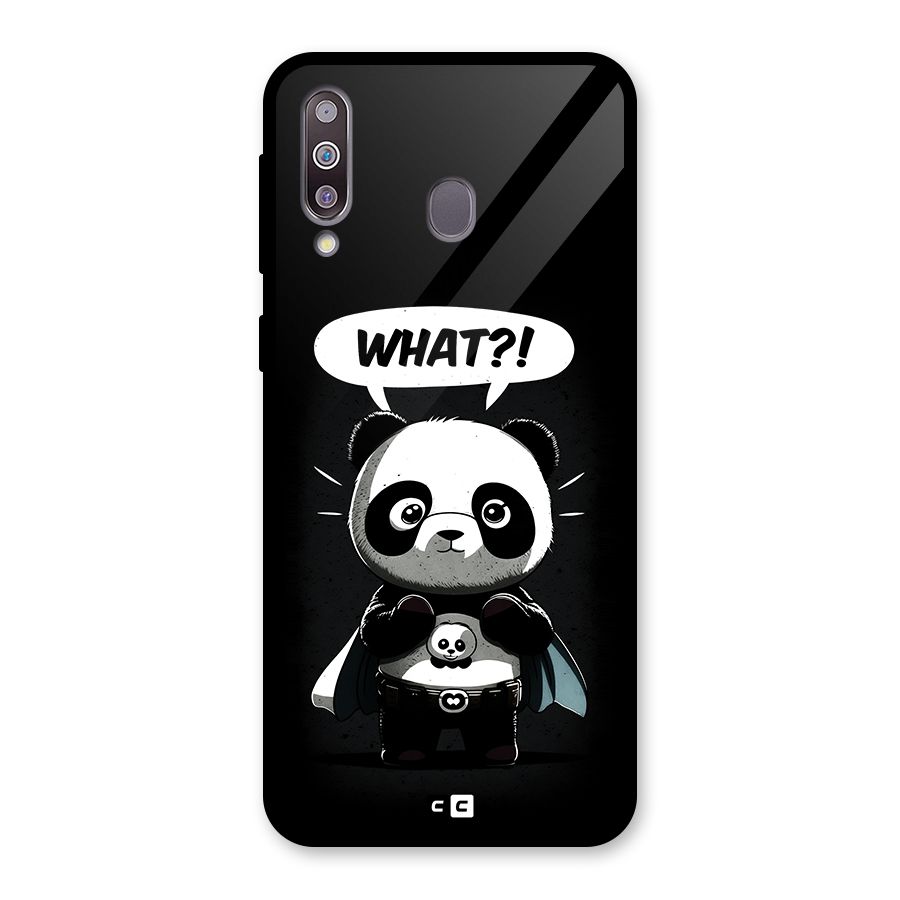 Panda What Confused Glass Back Case for Galaxy M30