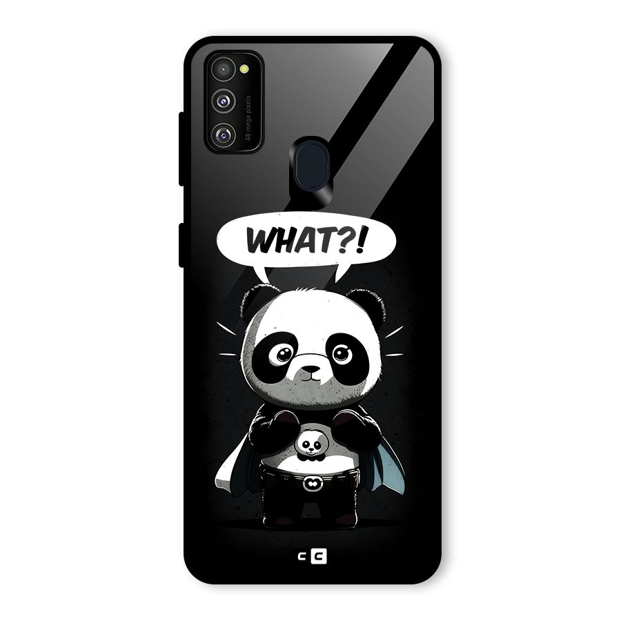 Panda What Confused Glass Back Case for Galaxy M30s