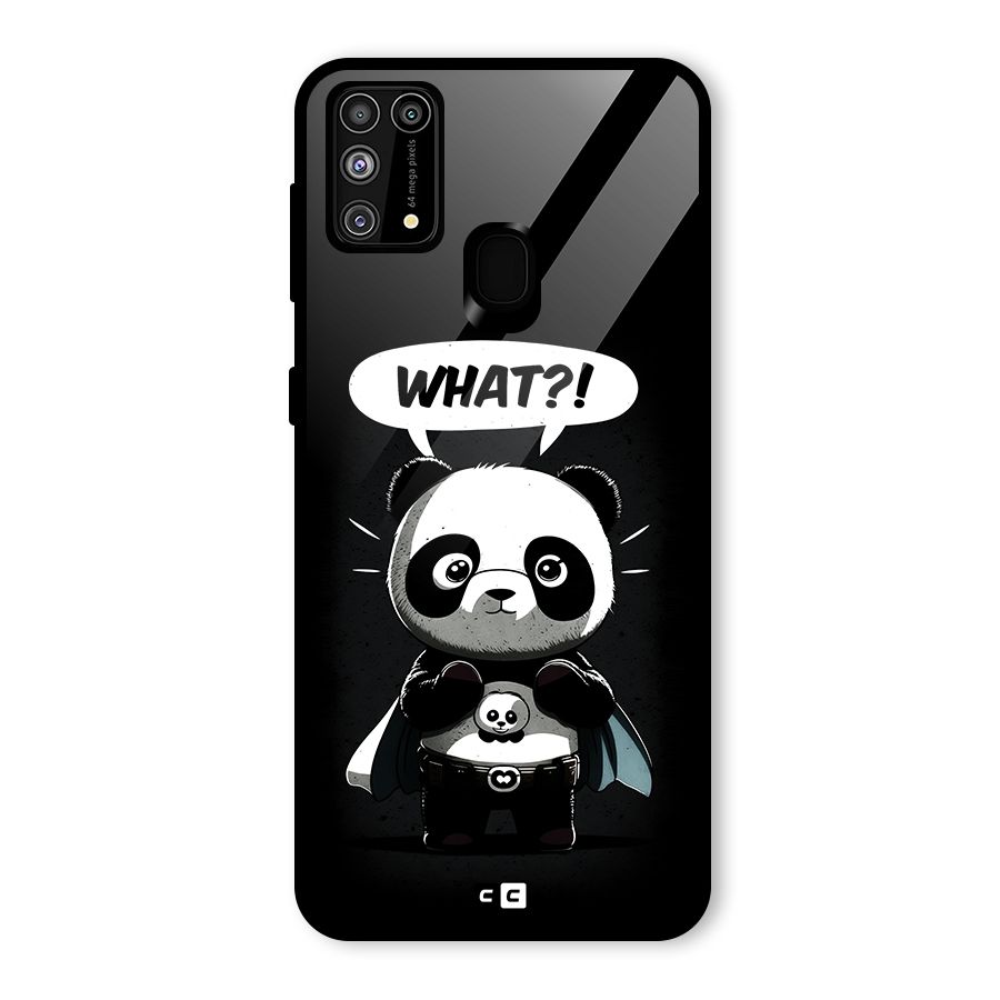 Panda What Confused Glass Back Case for Galaxy M31