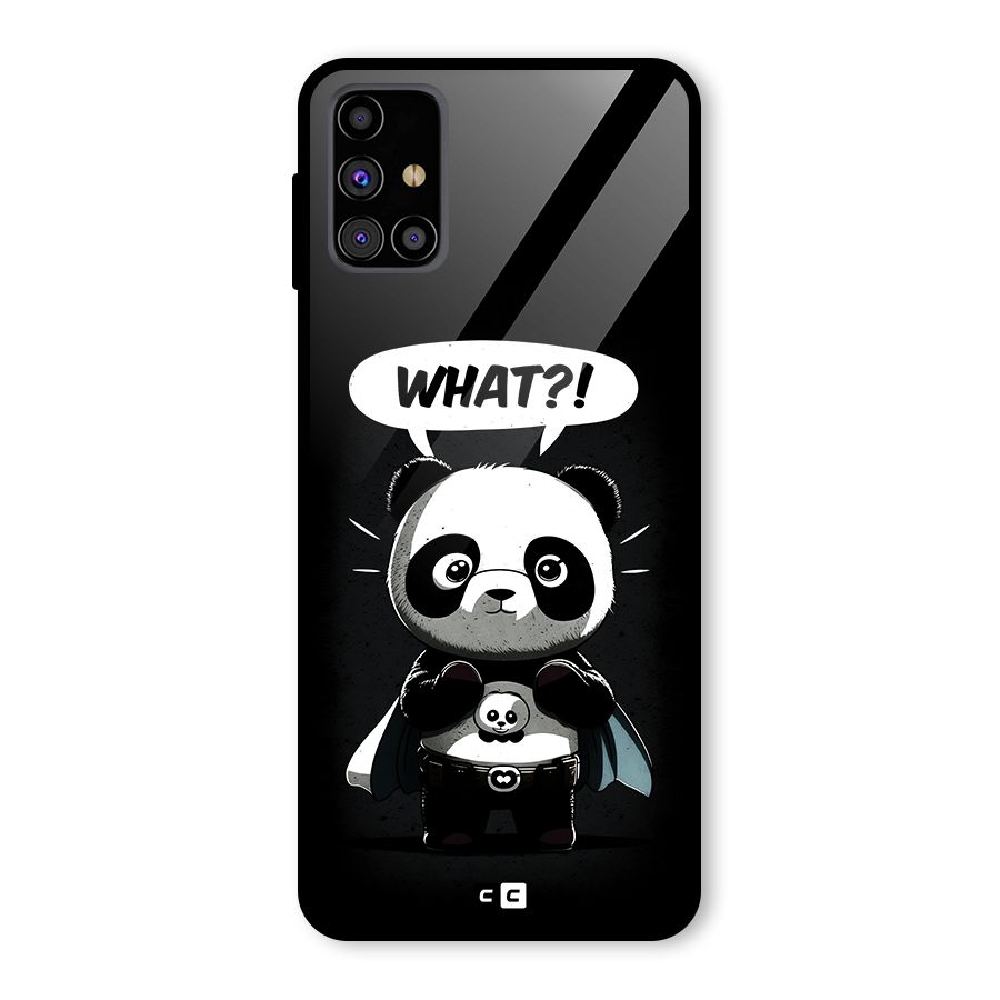 Panda What Confused Glass Back Case for Galaxy M31s