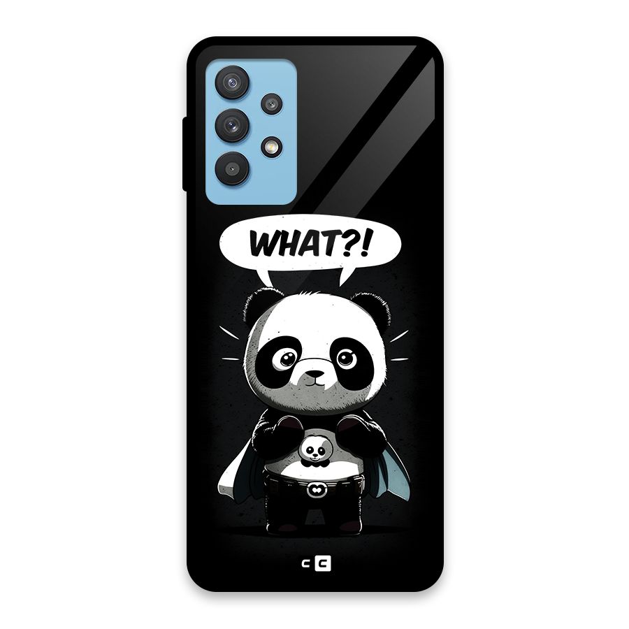Panda What Confused Glass Back Case for Galaxy M32 5G
