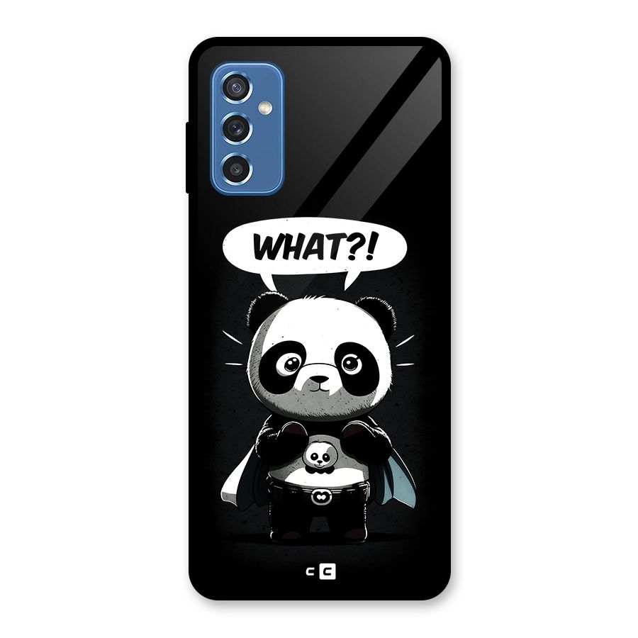 Panda What Confused Glass Back Case for Galaxy M52 5G