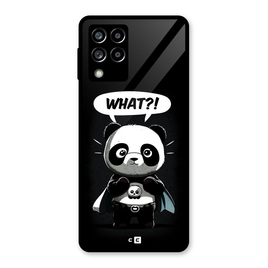 Panda What Confused Glass Back Case for Galaxy M53 5G
