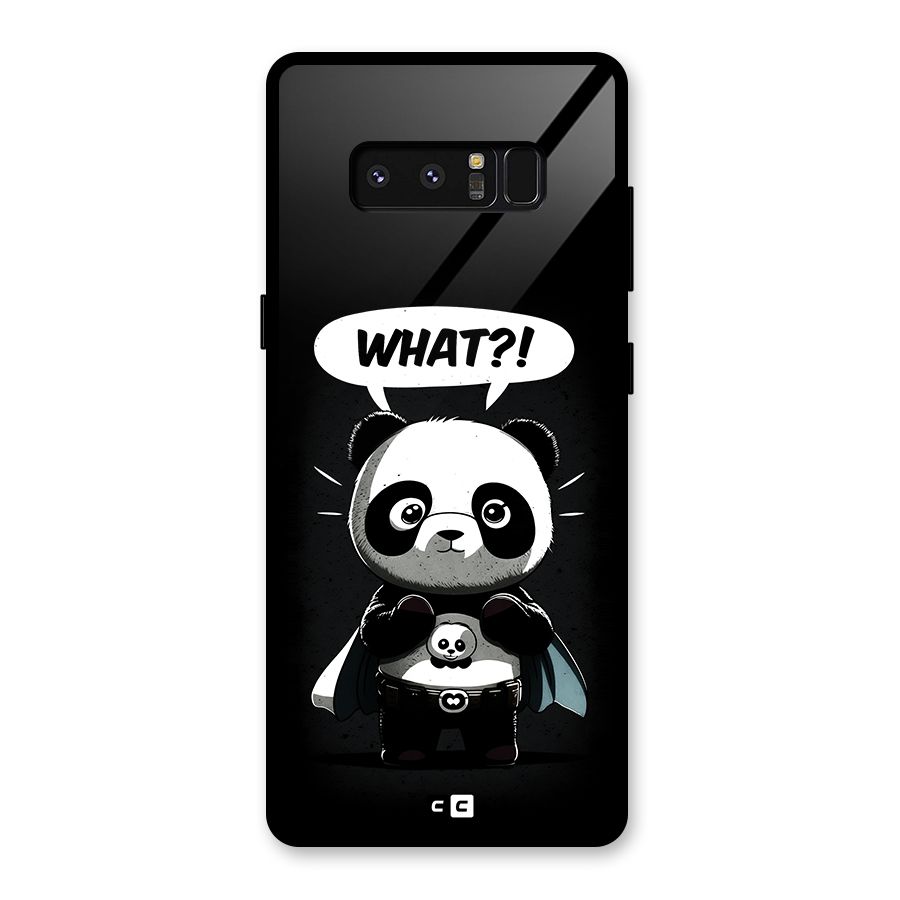Panda What Confused Glass Back Case for Galaxy Note 8