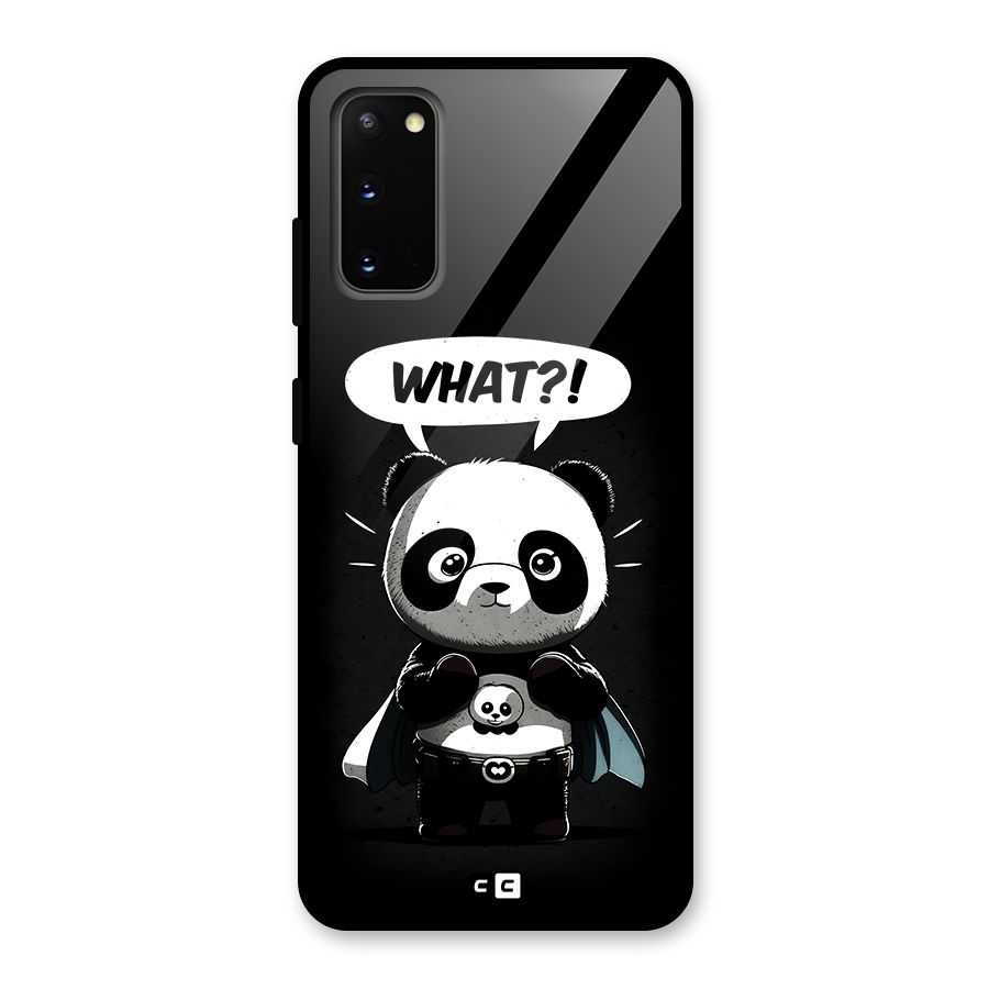 Panda What Confused Glass Back Case for Galaxy S20