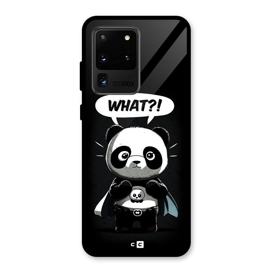 Panda What Confused Glass Back Case for Galaxy S20 Ultra