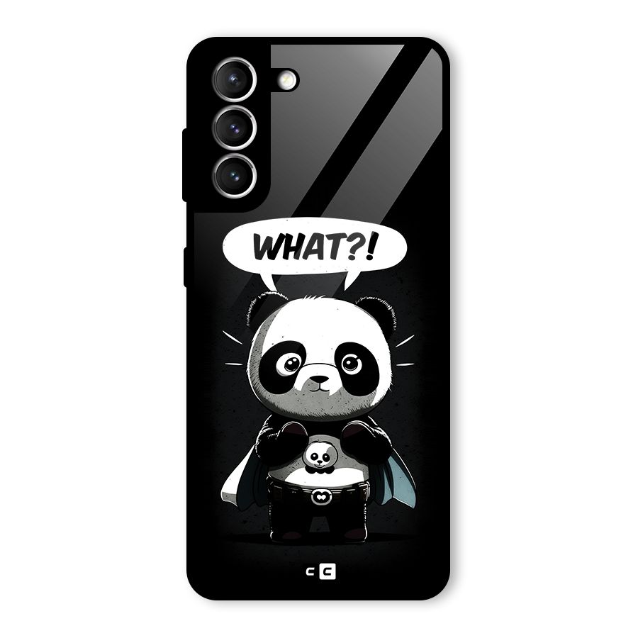 Panda What Confused Glass Back Case for Galaxy S21 5G
