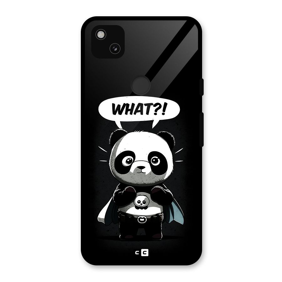 Panda What Confused Glass Back Case for Google Pixel 4a