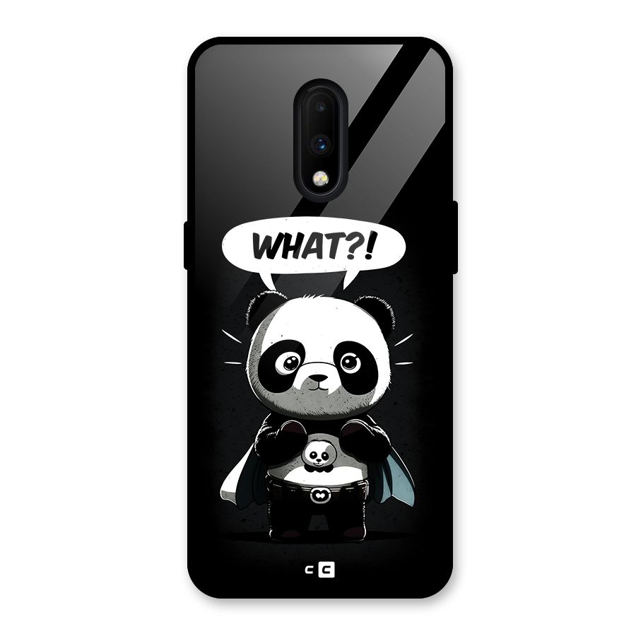 Panda What Confused Glass Back Case for OnePlus 7