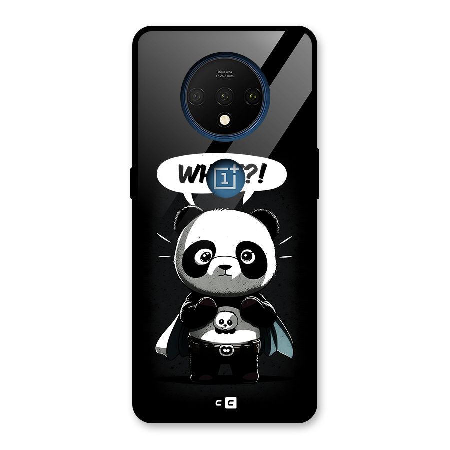 Panda What Confused Glass Back Case for OnePlus 7T