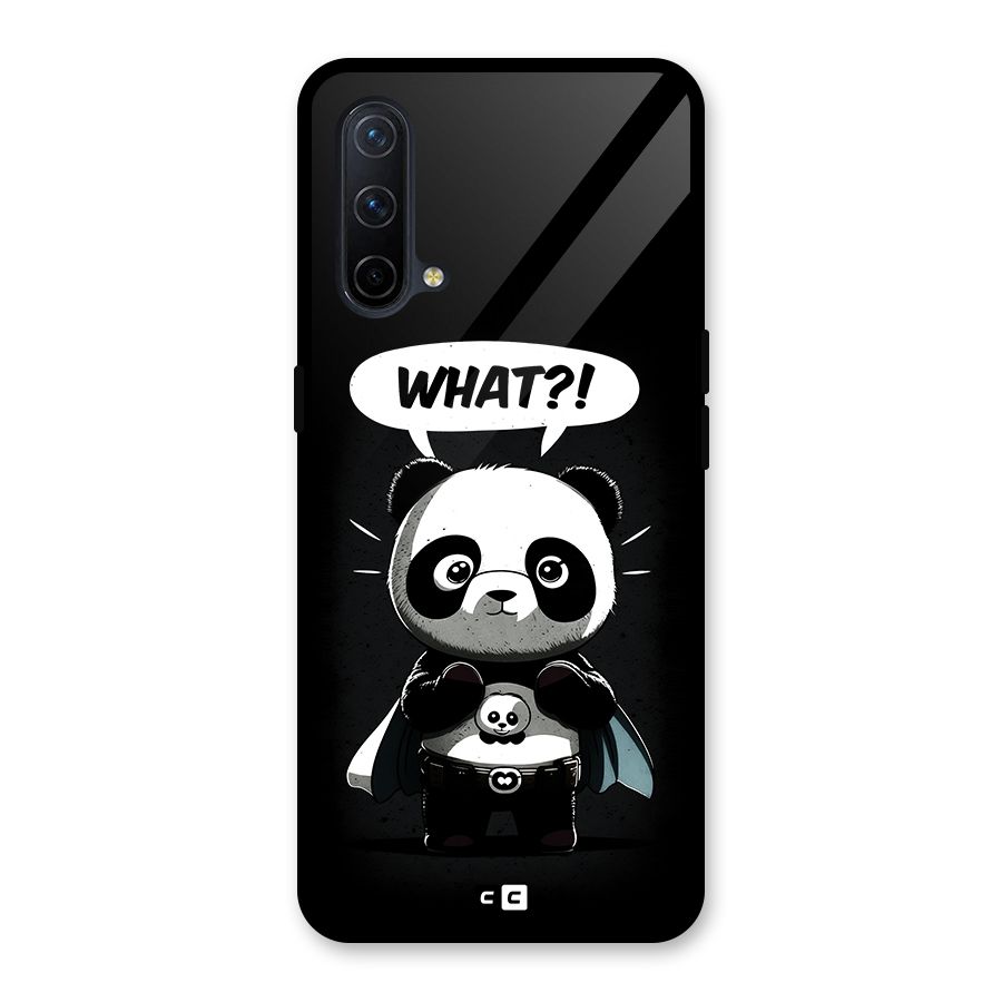 Panda What Confused Glass Back Case for OnePlus Nord CE 5G
