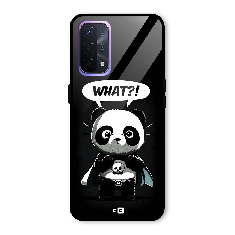 Panda What Confused Glass Back Case for Oppo A74 5G