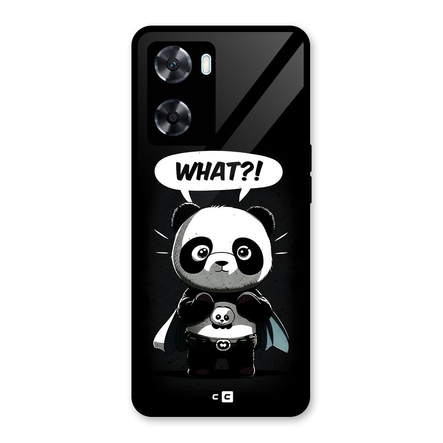 Panda What Confused Glass Back Case for Oppo A77