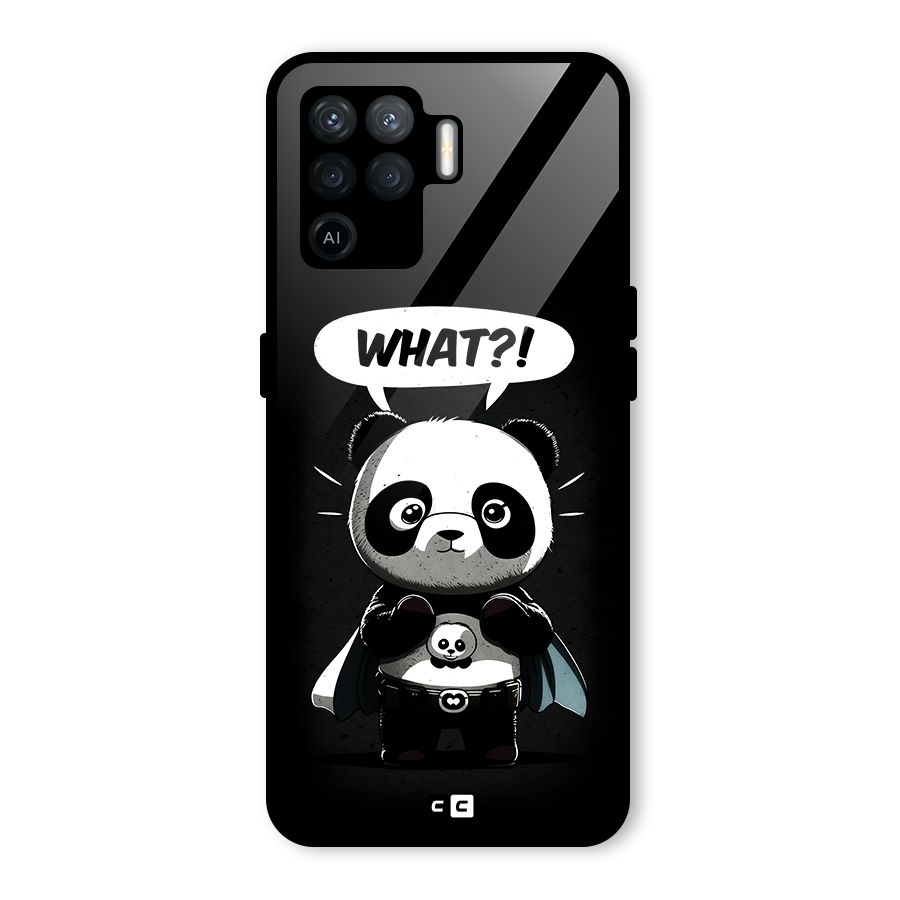 Panda What Confused Glass Back Case for Oppo F19 Pro