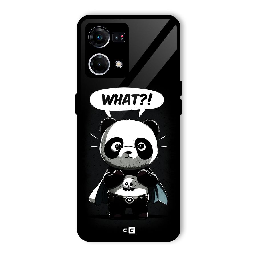 Panda What Confused Glass Back Case for Oppo F21s Pro 4G