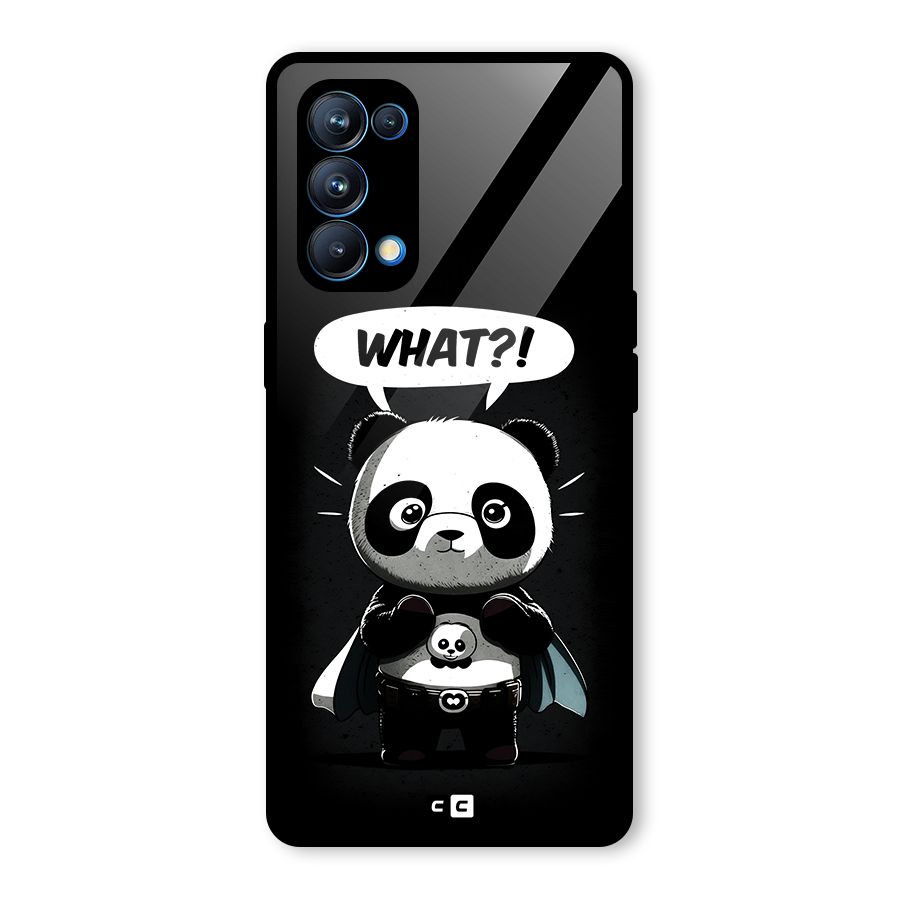 Panda What Confused Glass Back Case for Oppo Reno5 Pro 5G